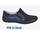 Dámská kožená obuv speciální pro Hallux Valgus PIN 25 Black - č. 37-42 (černá)